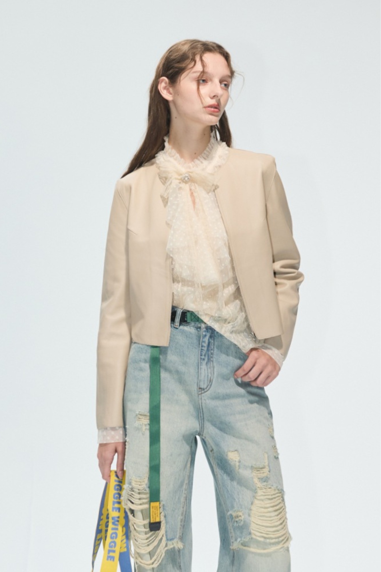 暖秋時光簡約短版皮外套(純羊皮100%) 全館商品|❤️週週新品 | New|▶十一月份◀ 25AW|1113 • Bitter & Warm|外衣 | Outwears|夾克 • 短外套