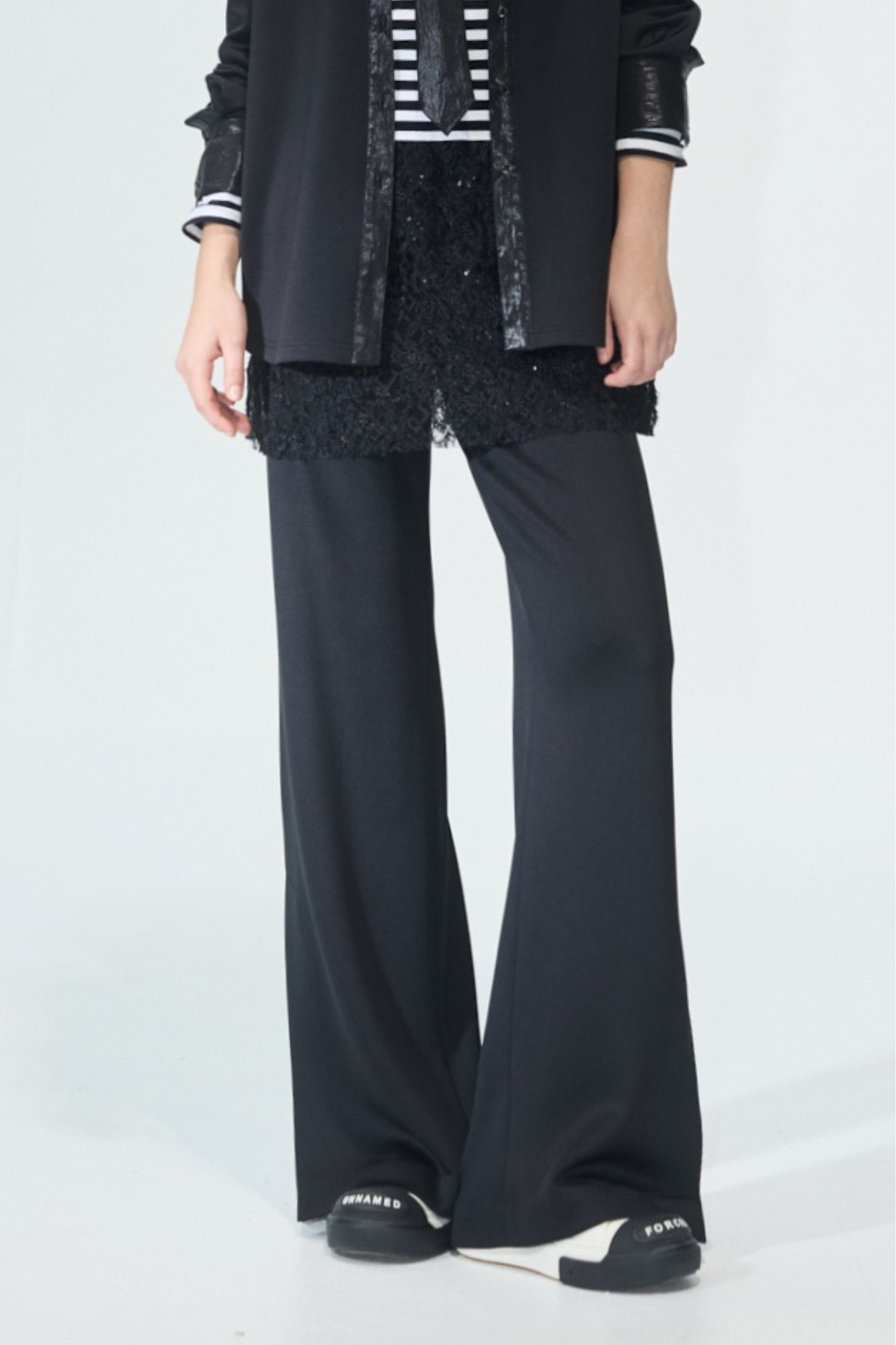 都市簡約拼接制服長褲 全館商品|❤️週週新品 | New|▶十一月份◀ 25AW|1127 • Dark Elegance|下著 | Bottoms|長褲 • 寬褲