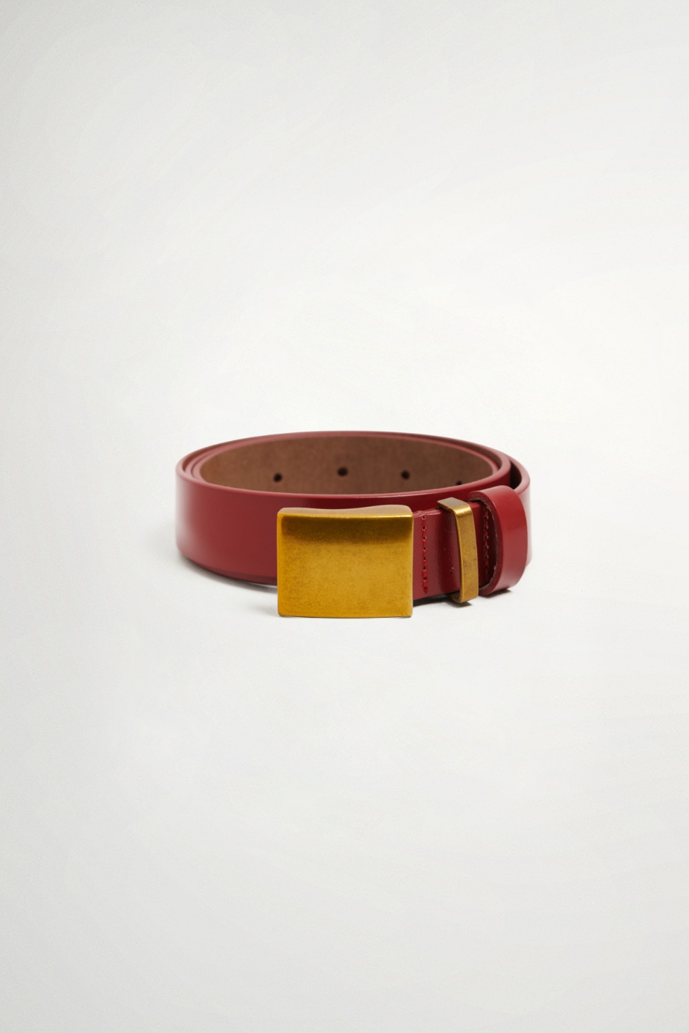 復古方頭皮帶 - 勃根地紅, F 0115 • Still in Blue|❤️週週新品 | New|▶一月份◀ 25AW|精品 | Accessories|皮帶