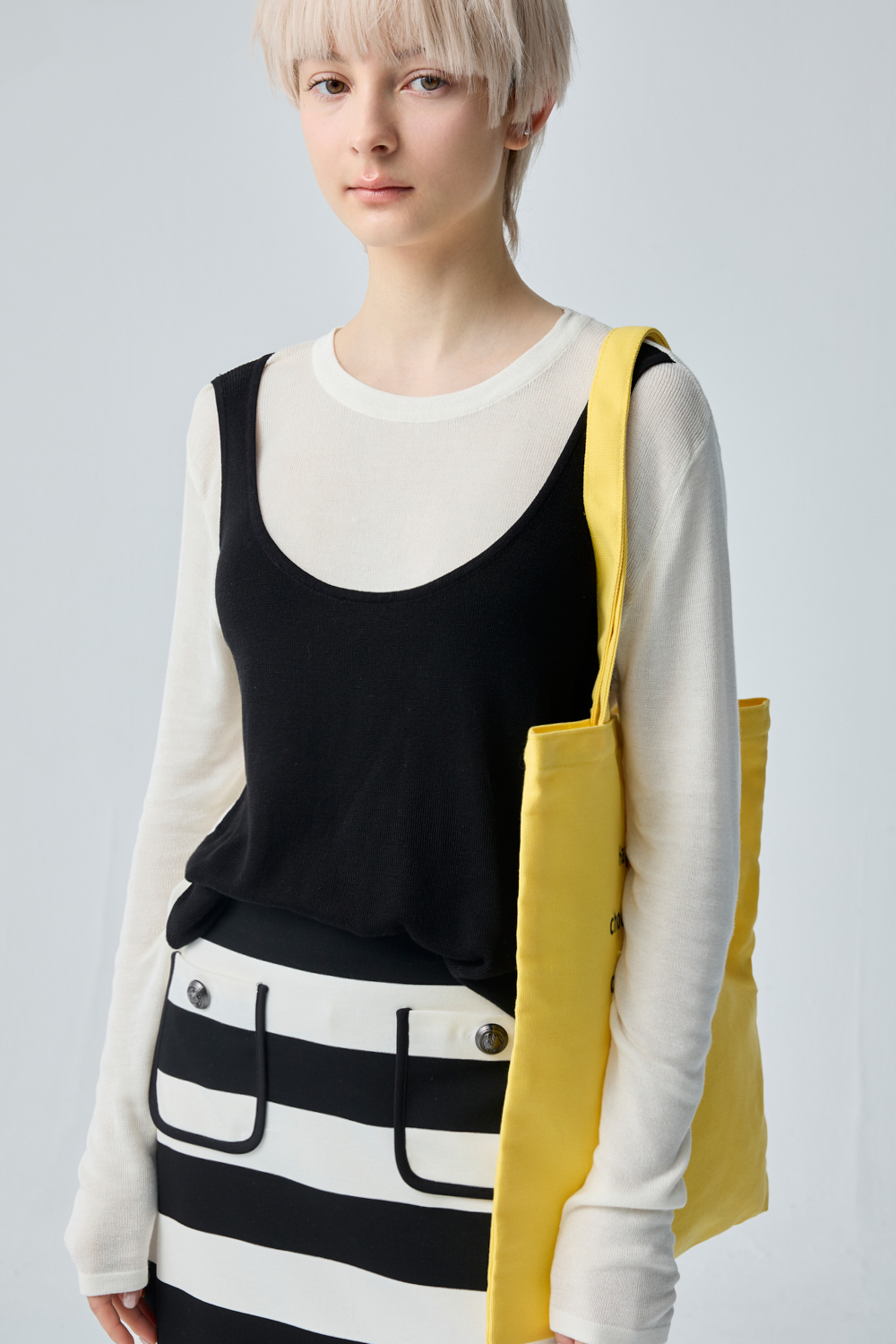 輕快有型假兩件針織上衣 全館商品|❤️週週新品 | New|▶二月份◀ 26SS|0226 • City Lights|上著 | Tops|五、七分袖 • 長袖上衣|針織 • 毛衣