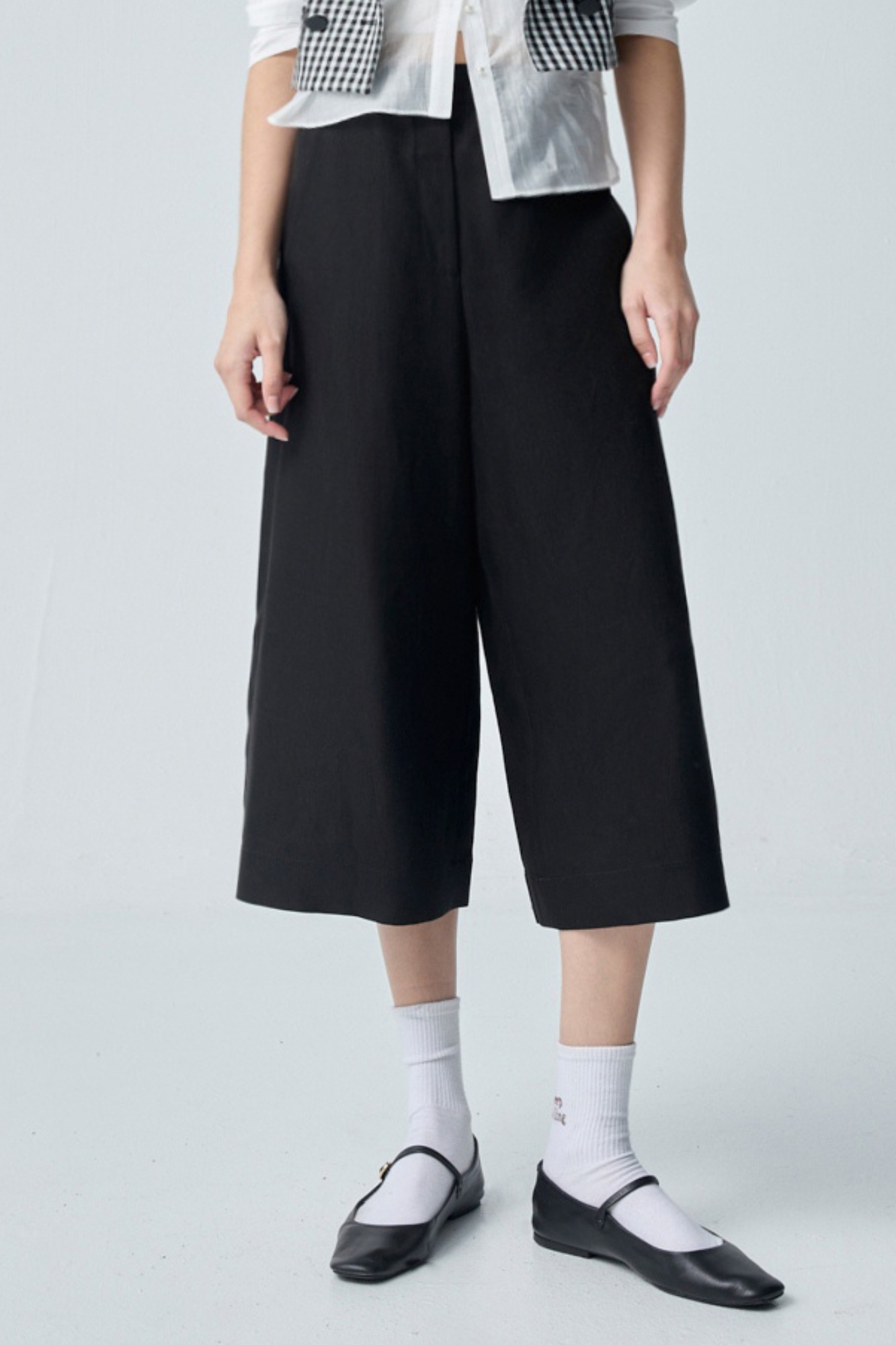 都會酷感素面簡約七分褲 ❤️週週新品 | New|▶三月份◀ 26SS|0312 • Peach Accent|下著 | Bottoms|長褲 • 寬褲