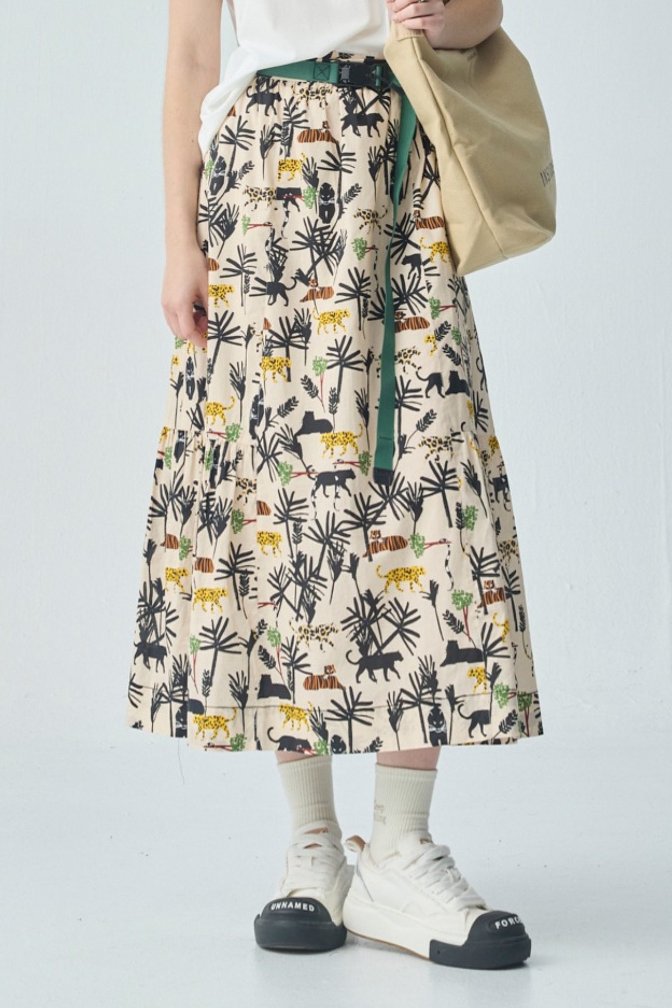 午後筆觸滿版印花細褶長裙 - 璀璨花色, 36 ▶三月份◀ 26SS|0305 • Urban Jungle|❤️週週新品 | New|下著 | Bottoms|長裙 • 短裙