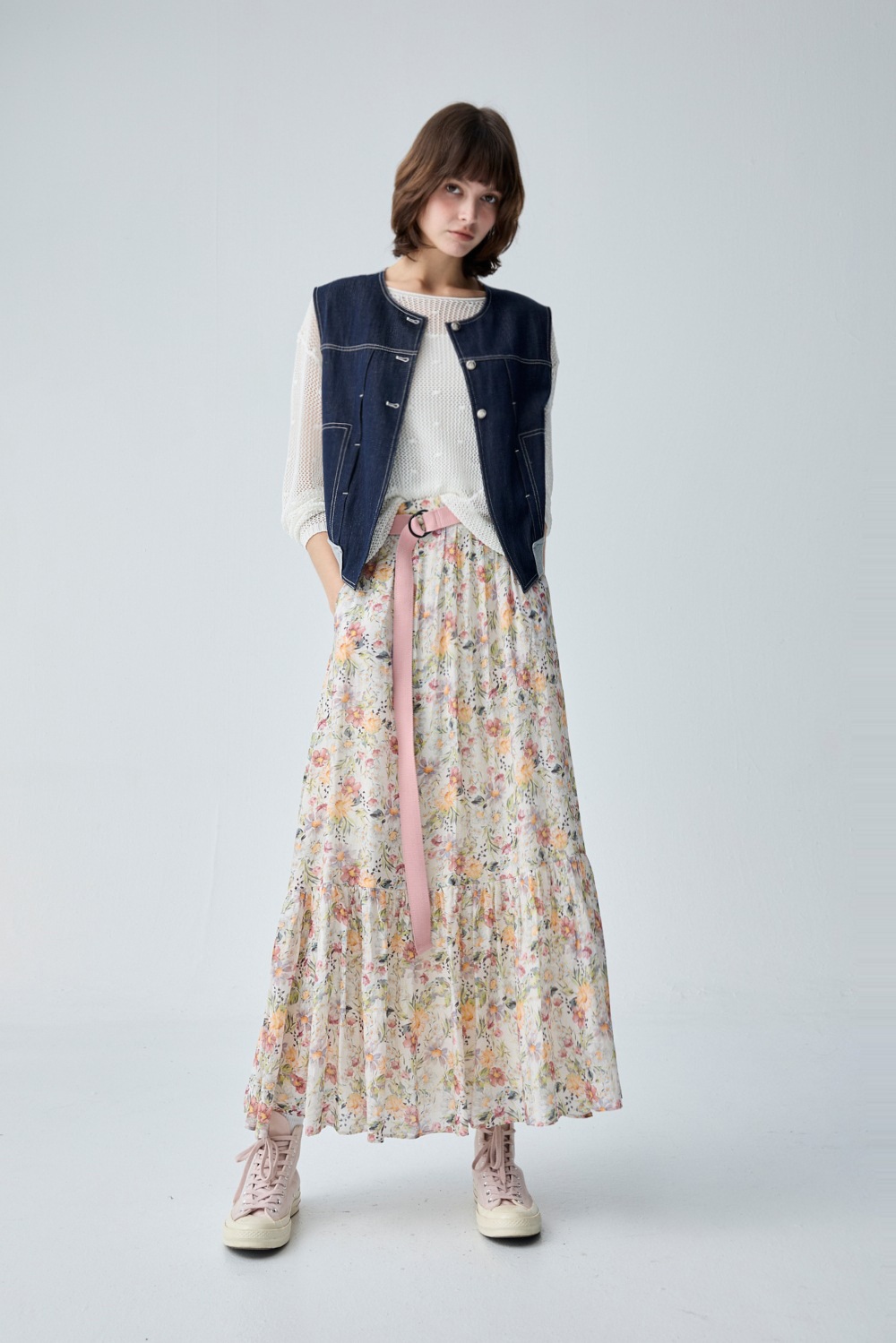 時光異材質拼接背心外套 ❤️週週新品 | New|▶三月份◀ 26SS|0326 • Sweet Moments|外衣 | Outwears|背心