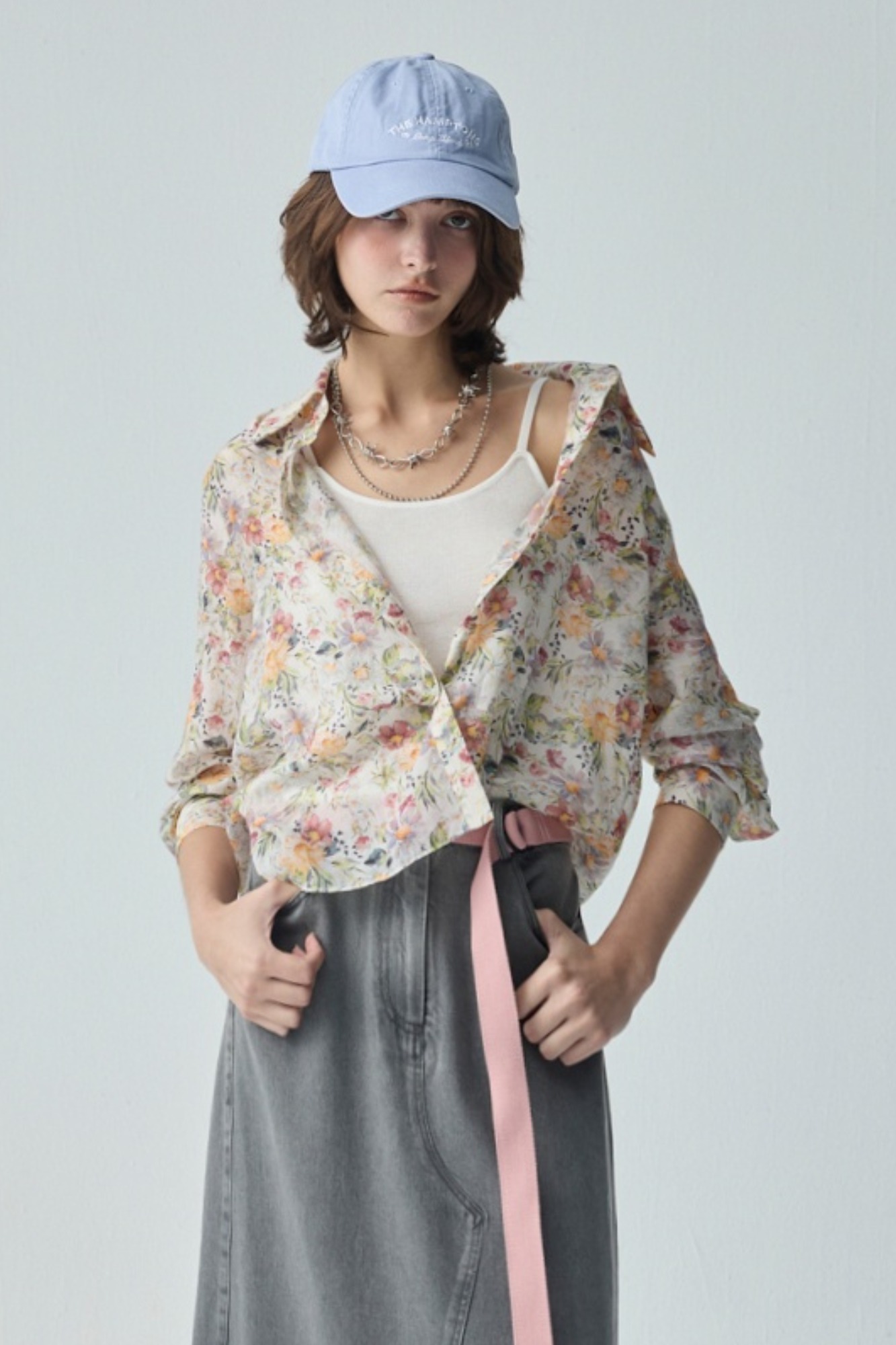 微風旋律滿版花卉長袖襯衫 - 璀璨花色, 36 ❤️週週新品 | New|▶三月份◀ 26SS|0326 • Sweet Moments|上著 | Tops|五、七分袖 • 長袖上衣|襯衫