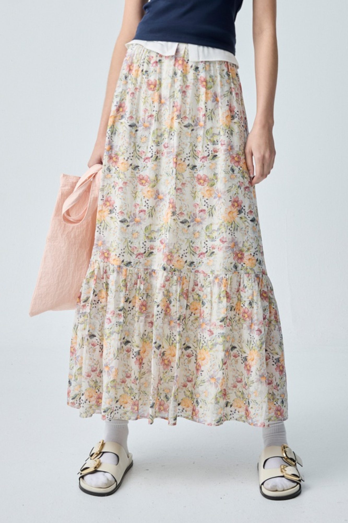 微風旋律滿版花卉長裙 - 璀璨花色, 36 ❤️週週新品 | New|▶三月份◀ 26SS|0326 • Sweet Moments|下著 | Bottoms|長裙 • 短裙