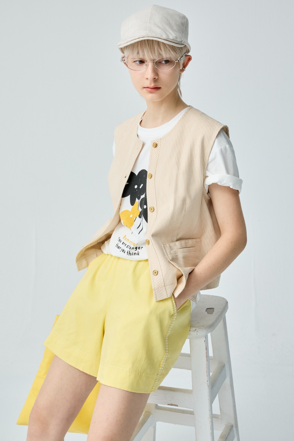 元氣早晨腰頭鬆緊休閒短褲 ❤️週週新品 | New|▶四月份◀ 26SS|0409 • Daisy Days|下著 | Bottoms|短褲 • 褲裙