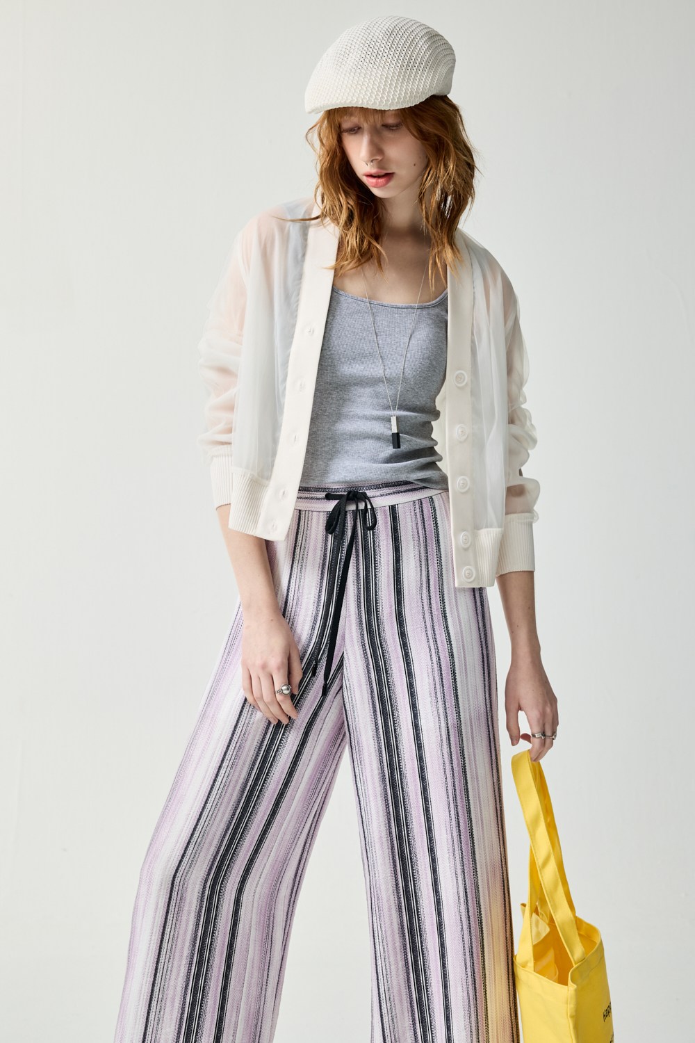 微糖去冰雙層網紗透感外套 - 奶油杏色, 36 ❤️週週新品 | New|▶四月份◀ 26SS|0423 • Quiet form|外衣 | Outwears|夾克 • 短外套|罩衫