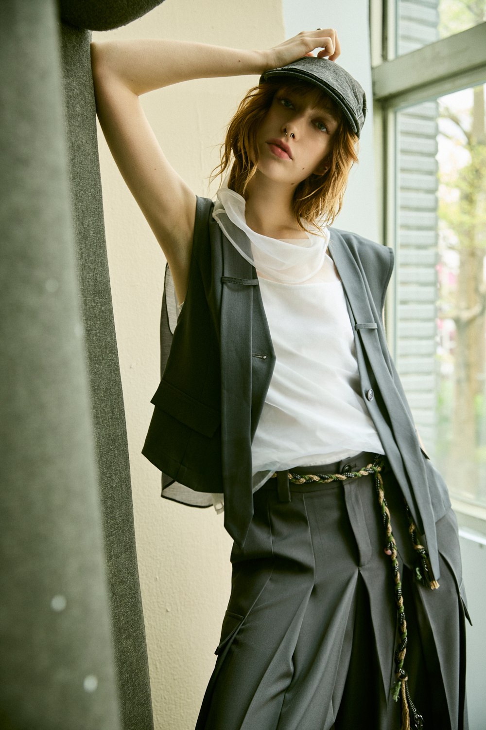 解構浪漫設計感剪接背心外套(含本布綁帶) ❤️週週新品 | New|▶四月份◀ 26SS|0423 • Quiet form|外衣 | Outwears|西裝外套|背心