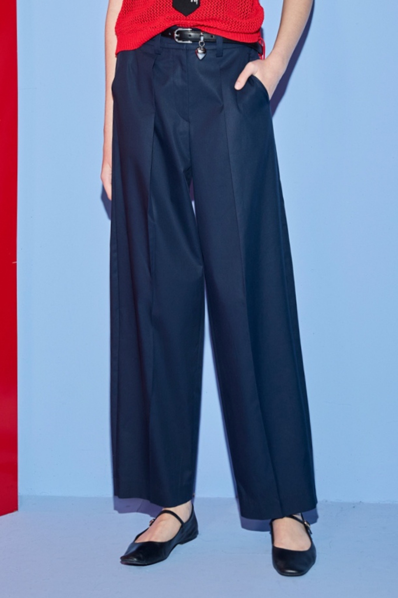 天絲冰膚棉九分褲 - 深邃藏藍, 36 ▶七月份◀ 26SS|0702 • Modern Essentials|❤️週週新品 | New|下著 | Bottoms|長褲 • 寬褲