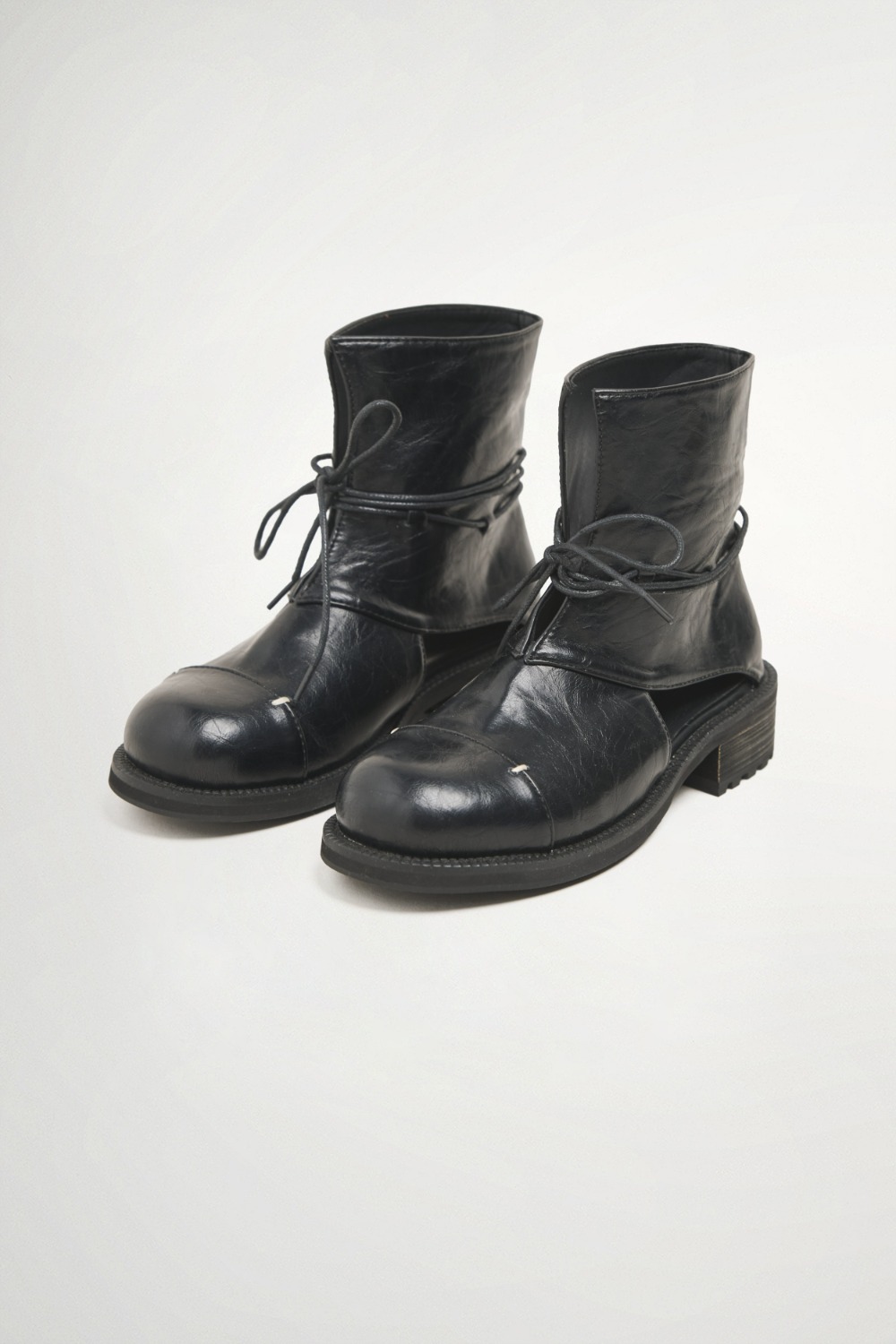 兩穿可反摺中筒靴 - 神祕純黑, 37 ▶十月份◀ 26AW|1001 • Softly Tailored|❤️週週新品 | New|精品 | Accessories|鞋類