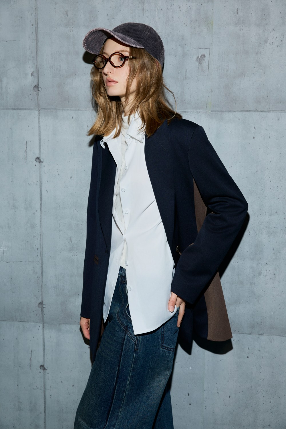 配布剪接拚色西裝外套 ❤️週週新品 | New|▶十月份◀ 26AW|1022 • Beyond Basic|外衣 | Outwears|西裝外套