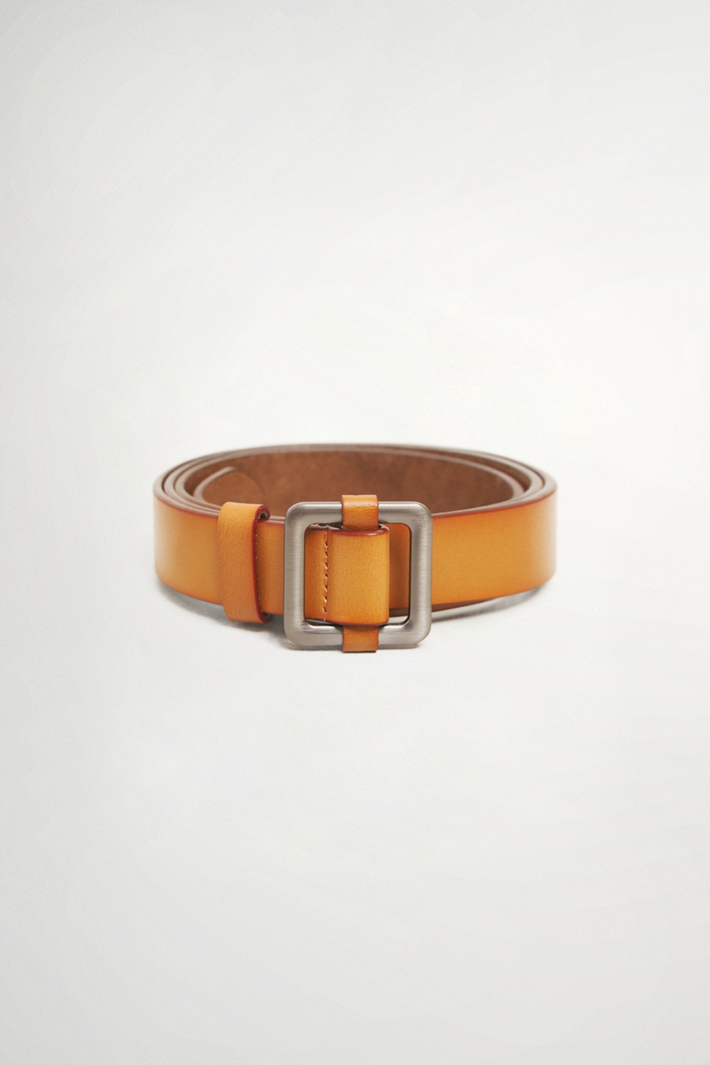 質感方頭調節皮帶 - 晚霞橘, F 0820 • WANDER|❤️週週新品 | New|▶八月份◀ 26AW|精品 | Accessories|皮帶