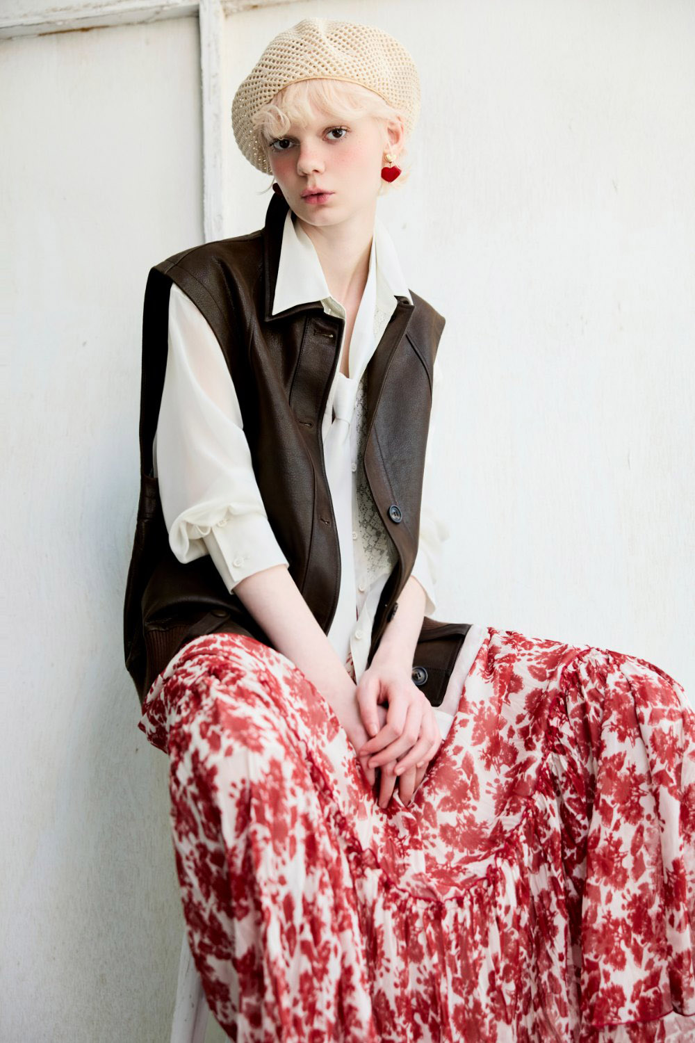 帥氣剪接皮背心 - 古樸咖啡, 36 ❤️週週新品 | New|▶九月份◀ 26AW|0910 • Soft Days|外衣 | Outwears|背心