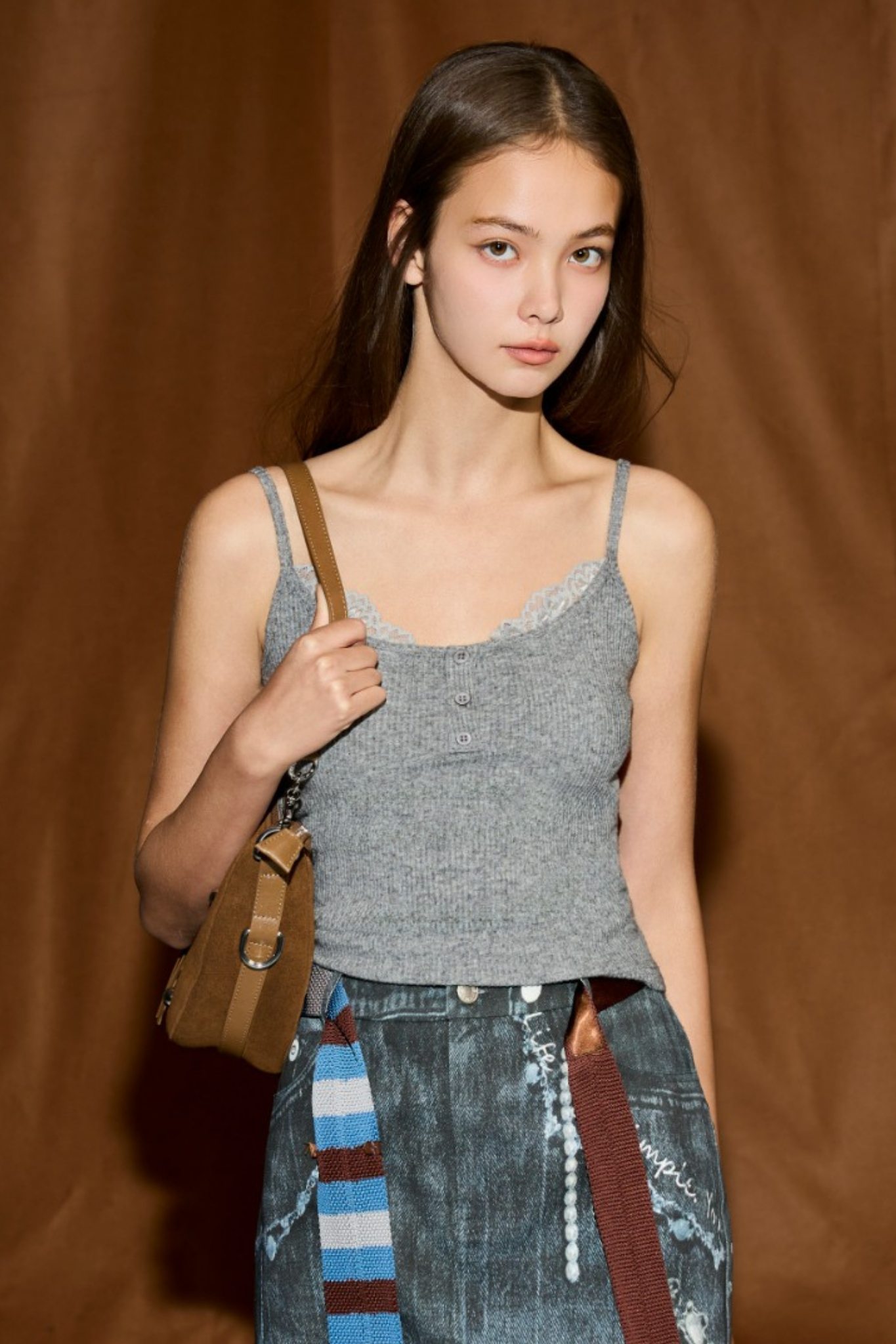 蕾絲剪接細肩帶Bra Top ❤️週週新品 | New|▶九月份◀ 26AW|0924 • In Between|上著 | Tops|無袖 • 短袖上衣|背心 • 細肩帶