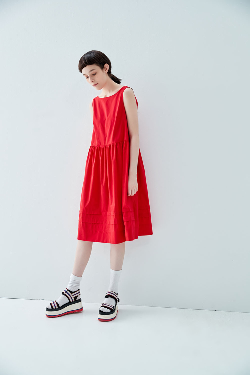 蘊緩襯紅後背綁結洋裝 ❤️週週新品 | New|洋裝 | Dresses|長洋裝|短洋裝