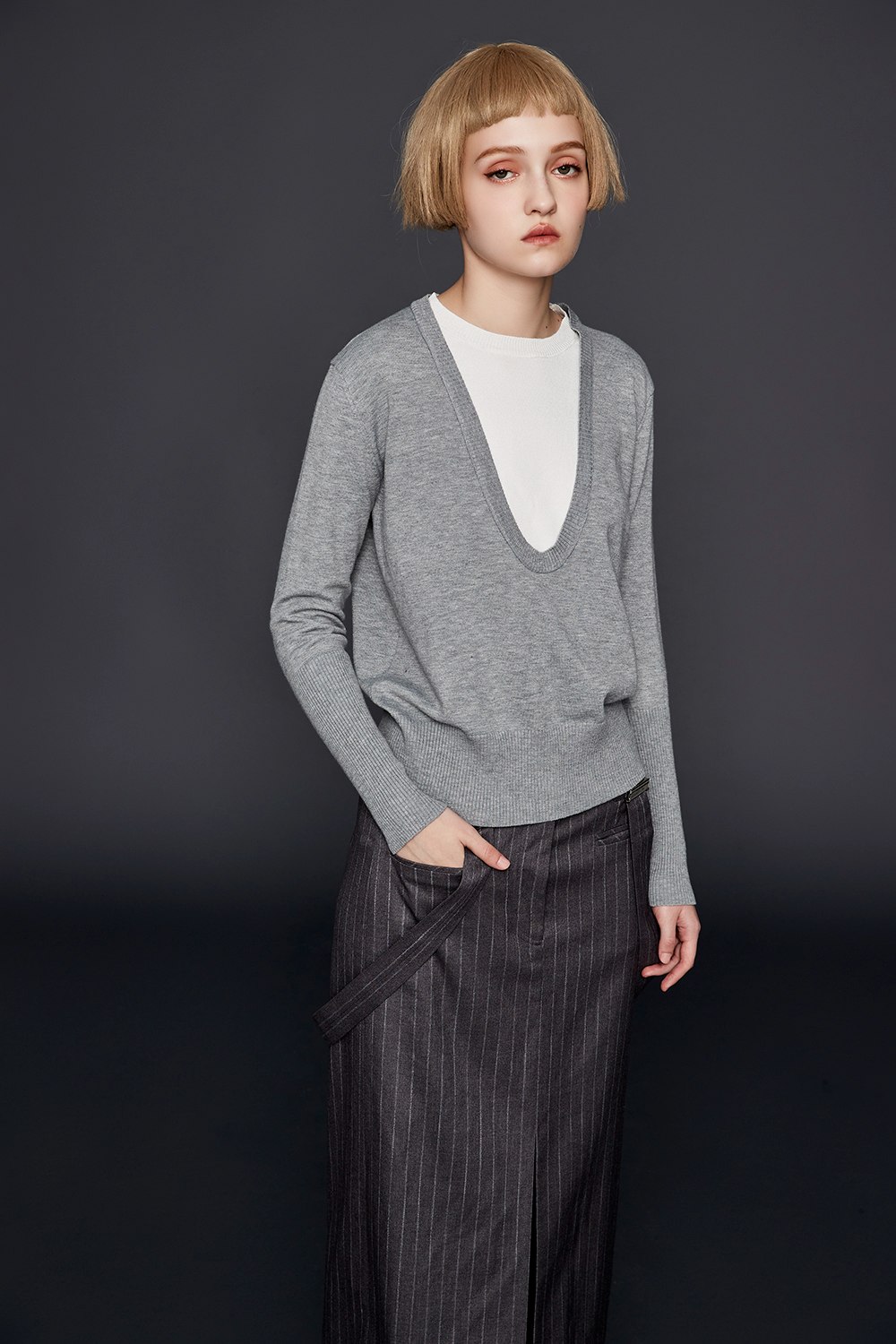醇厚馥雅假兩件針織上衣 ❤️週週新品 | New|上著 | Tops|五、七分袖 • 長袖上衣|針織 • 毛衣