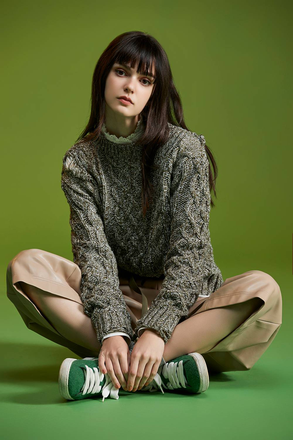 綻放時光破洞針織上衣 ➤上衣|雙11最殺 最低3折起|全館商品|❤️週週新品 | New|上著 | Tops|五、七分袖 • 長袖上衣|針織 • 毛衣