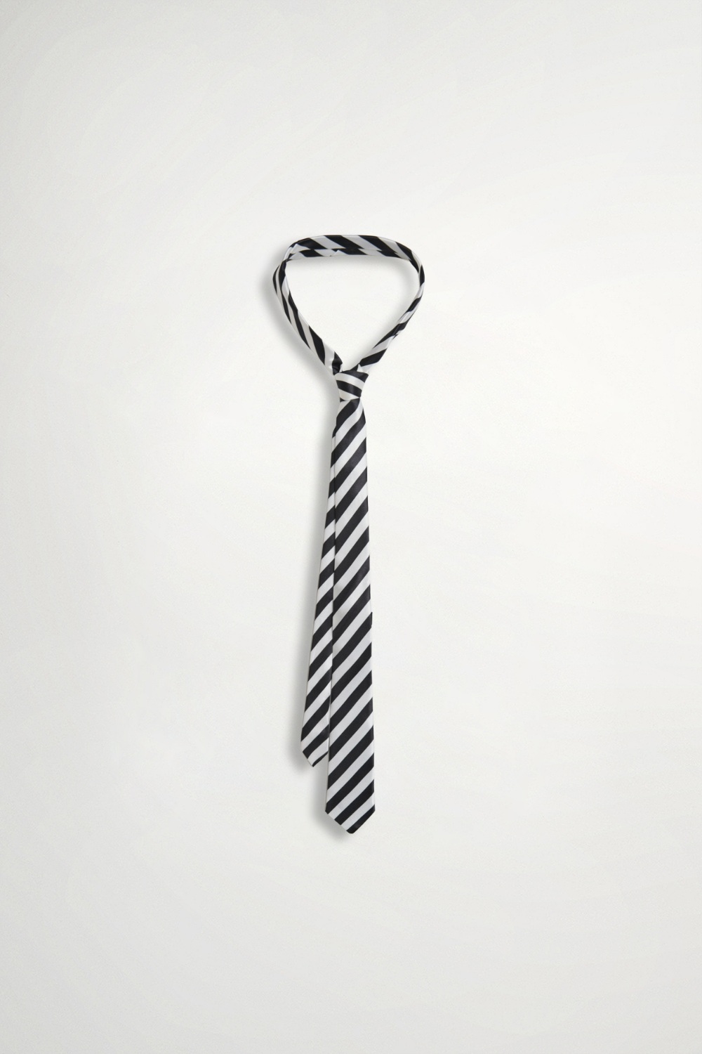 配條亮面領帶 - 黑白條紋, F ❤️週週新品 | New|▶四月份◀ 26SS|0423 • Quiet form|精品 | Accessories