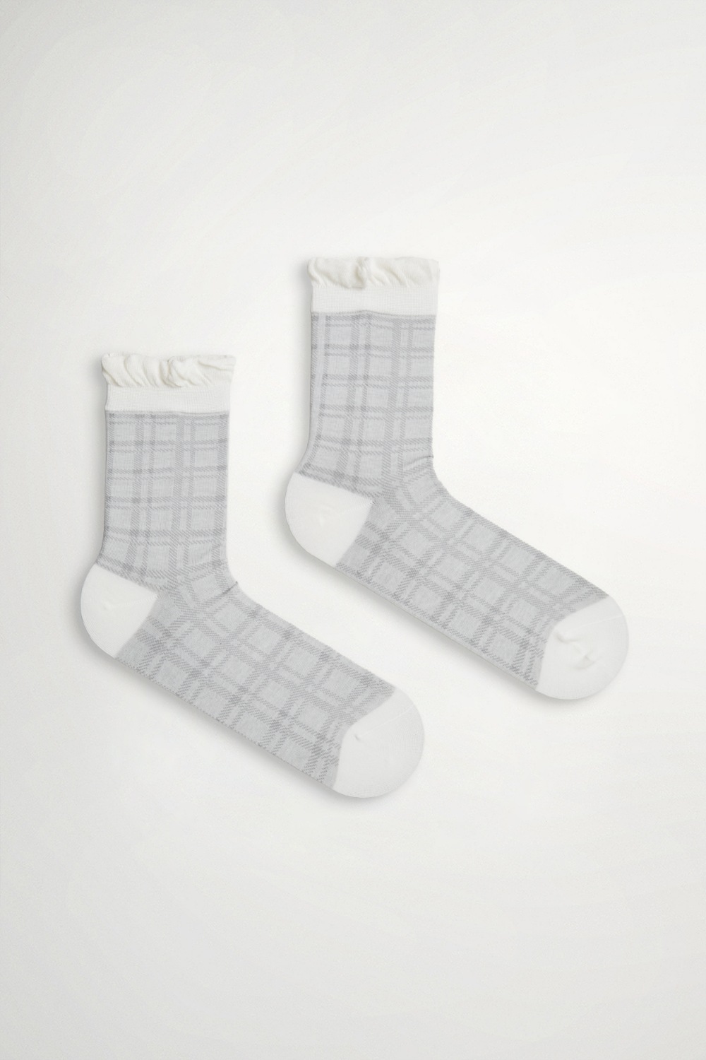 日系格紋荷葉中筒襪 精品 | Accessories|襪子
