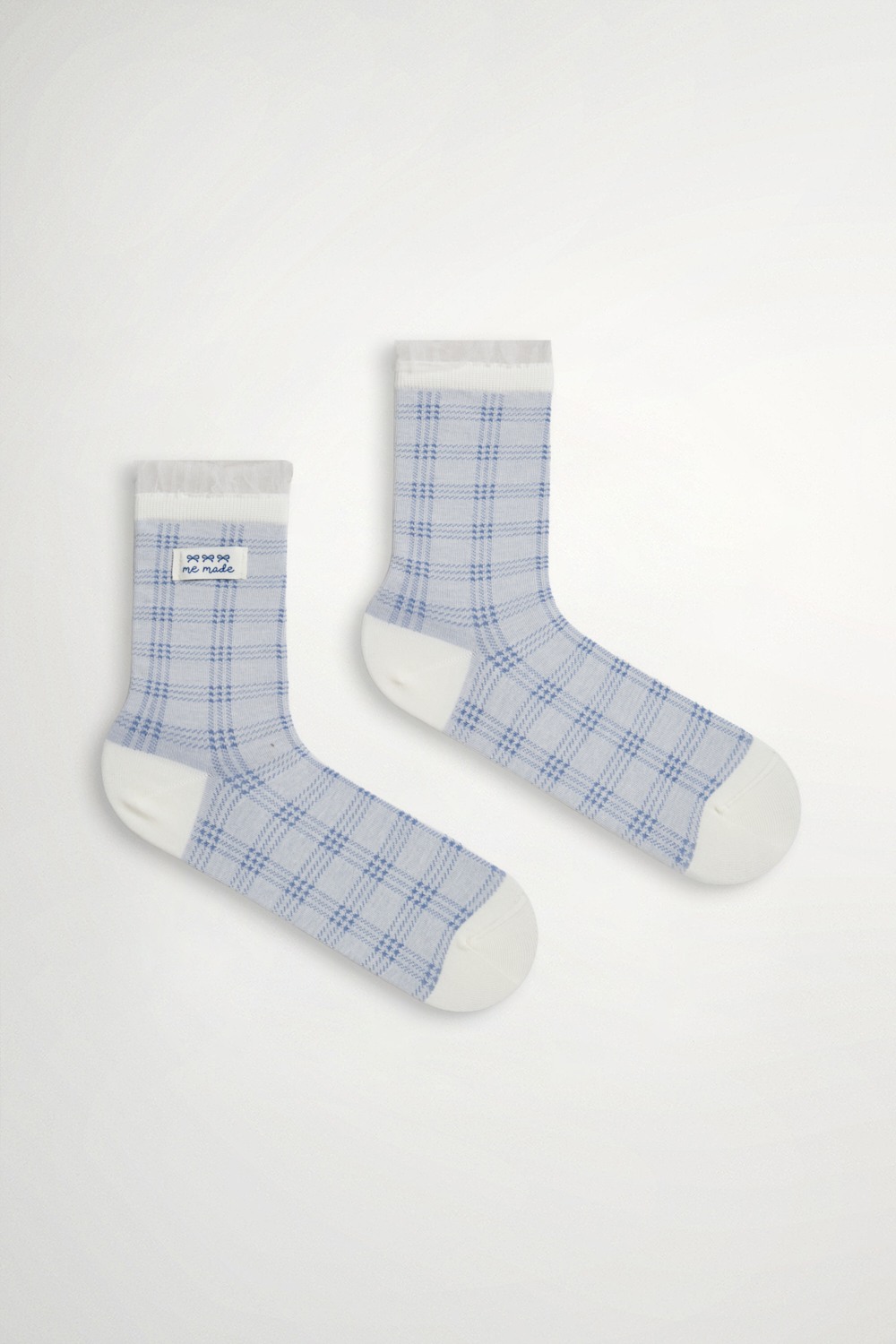 格紋小花邊中筒襪 精品 | Accessories|襪子