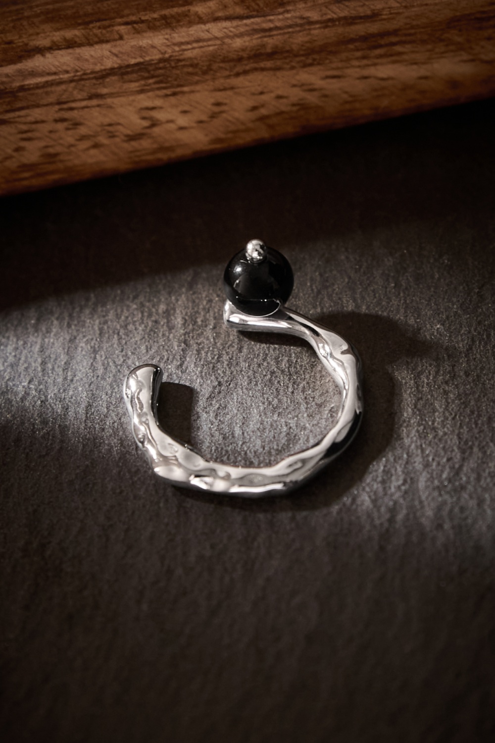不規則圓弧黑瑪瑙戒指 精品 | Accessories|飾品 不規則圓弧黑瑪瑙戒指 精品 | Accessories|飾品