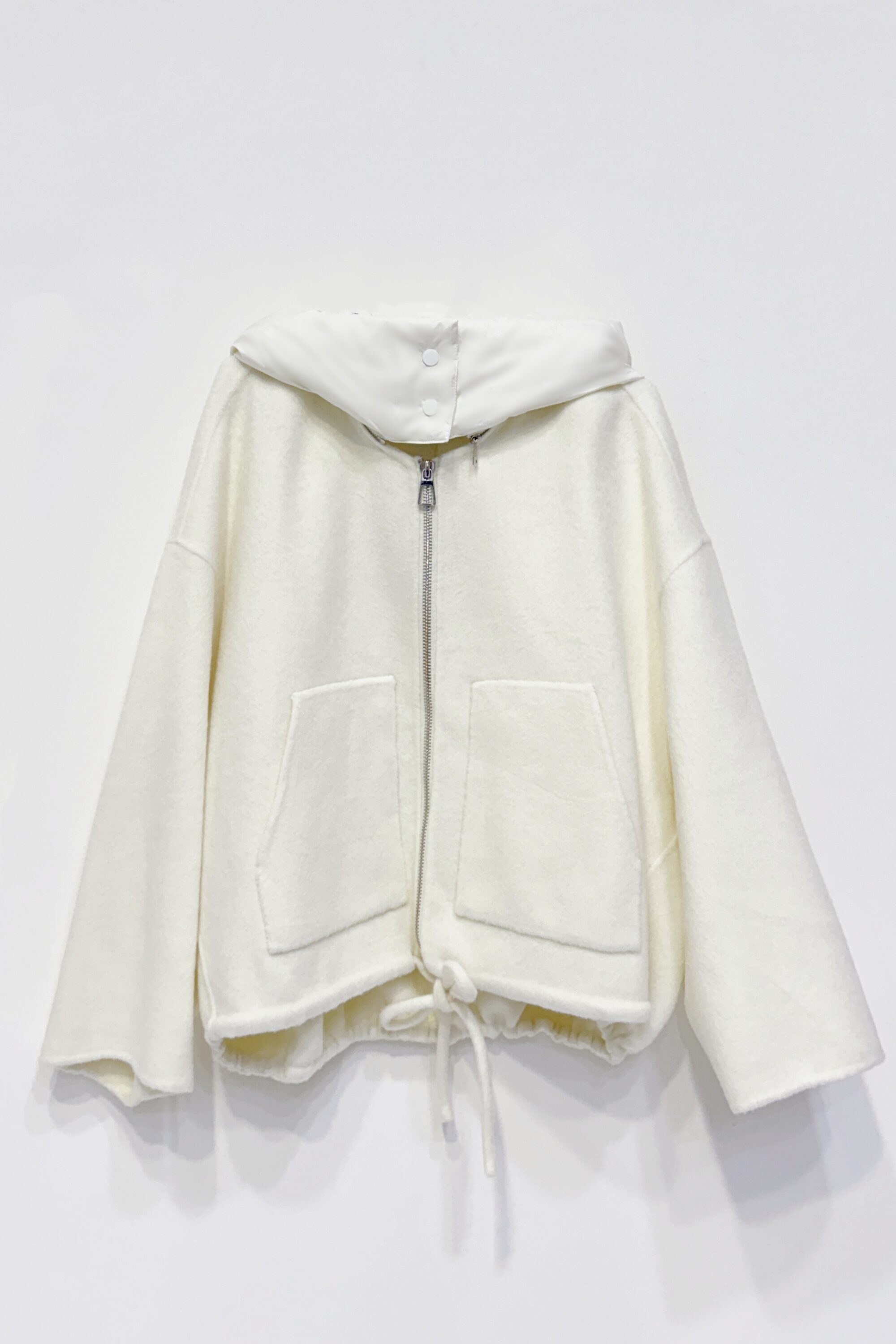 可拆式連帽式毛料外套 - 奶油杏色, 36 ❤️週週新品 | New|▶十一月份◀ 25AW|1113 • Bitter & Warm|外衣 | Outwears|夾克 • 短外套